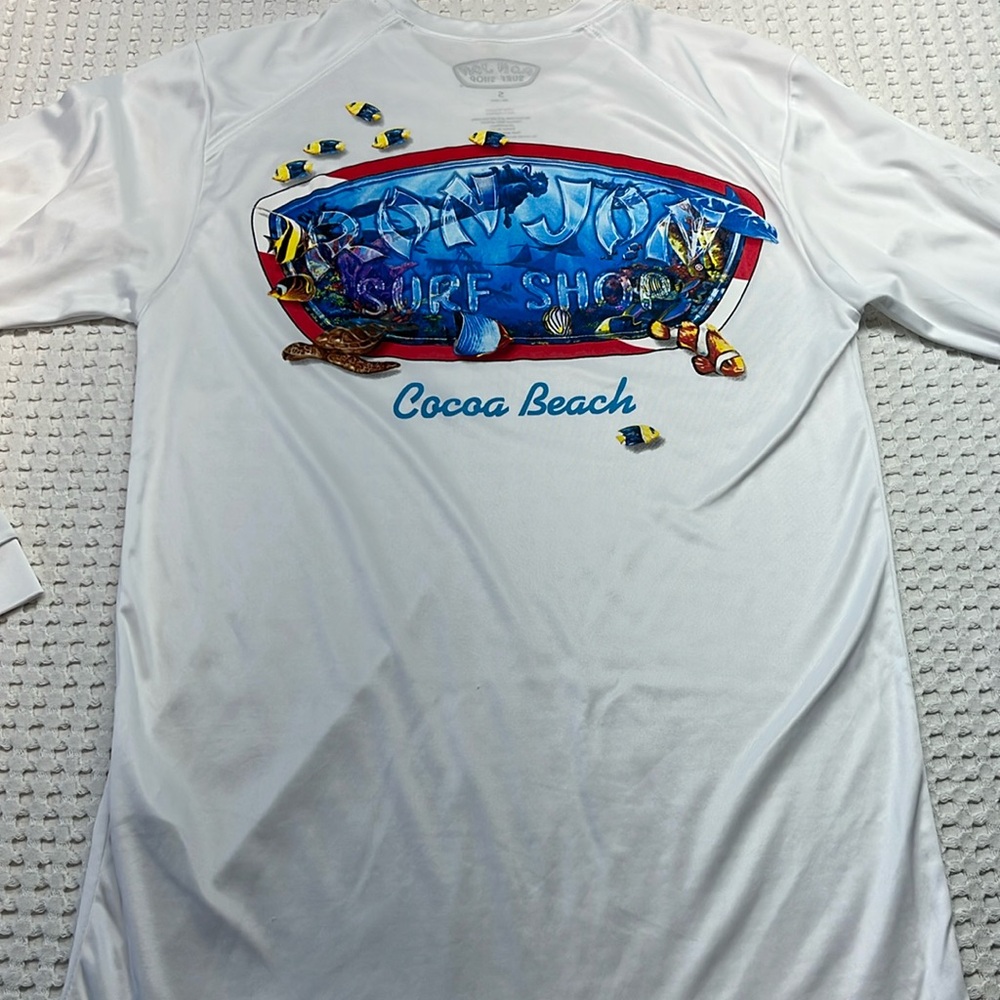Ron Jon Surf Shop Sun/Swim Shirt Men's Size Small Pre Owned Examine Owned